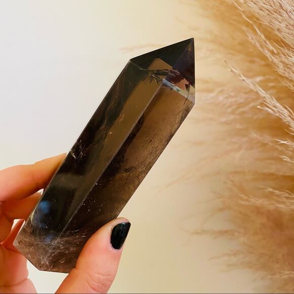 Smoky Quartz Polish Genuine 5” Crystal Point Boho Gypsy Meditation Yoga Gemstone - Picture 2 of 5